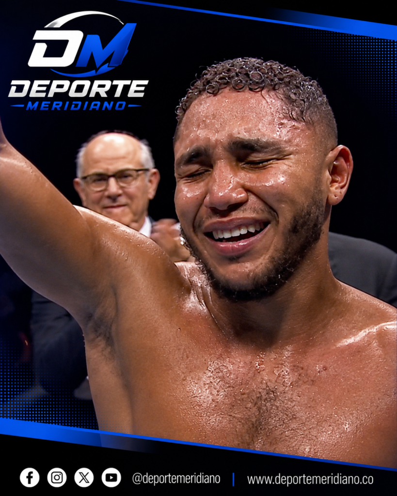Carlos Utria durante su combate ante Israel Mercado en el T-Mobile Arena de Las Vegas, el 22 de agosto. Foto: Instagram Carlos Utria