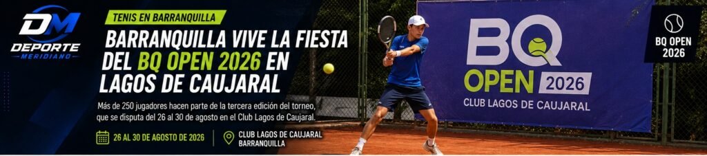 El BQ Open 2026 reúne a más de 250 jugadores en las canchas del Club Lagos de Caujaral y se disputa hasta el 30 de agosto. Imagen: Deporte Meridiano.