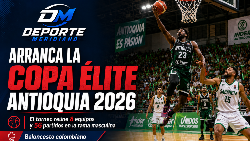 Acción de la Copa Élite 2026, con Mateo Arboleda. Fuente de la imagen: cortesía publicada por El Colombiano.
