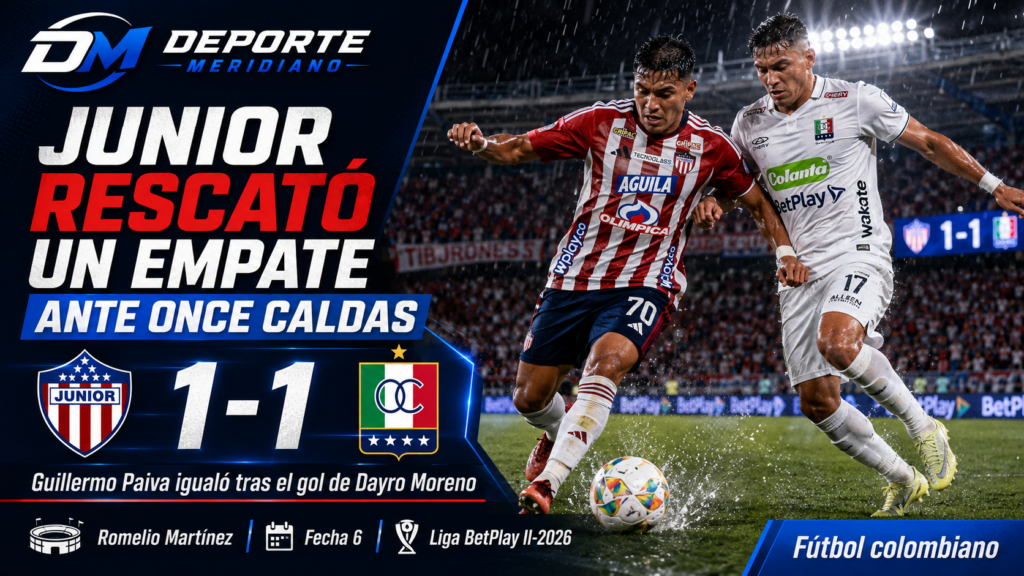 Junior empata con Once Caldas y sigue en deuda