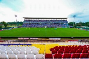 Vista real del estadio Jaraguay de Montería, sede de Jaguares de Córdoba, fotografiado en 2017