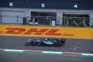 Monoplaza Mercedes de Kimi Antonelli en Silverstone durante el Gran Premio de Gran Bretaña de 2026