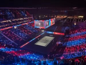Vista real de la Laver Cup 2026 en el O2 Arena de Londres, tomada el 26 de septiembre