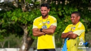 Sebastián Viera en su presentación como técnico de Junior de Barranquilla