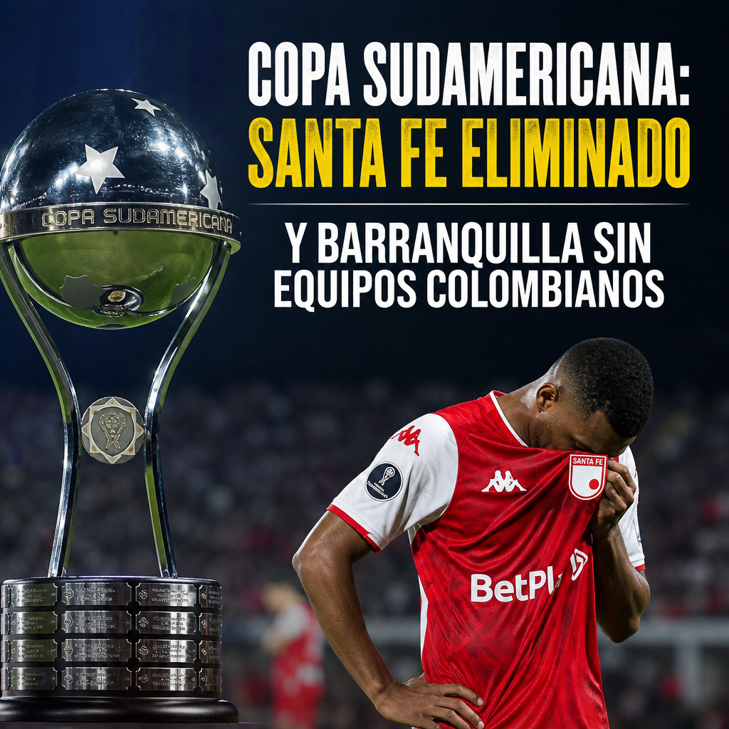 Santa Fe eliminado de la Copa Sudamericana; Barranquilla ser&aacute; sede de la final sin equipos colombianos.