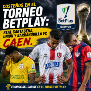 Equipos del Caribe en el Torneo BetPlay: Real Cartagena, Unión Magdalena y Barranquilla FC.