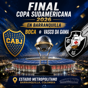 Boca Juniors y Vasco da Gama disputan la Copa Sudamericana 2026 en el Estadio Metropolitano de Barranquilla.