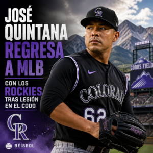 José Quintana lanza para los Rockies de Colorado en su regreso a MLB tras superar una lesión en el codo.