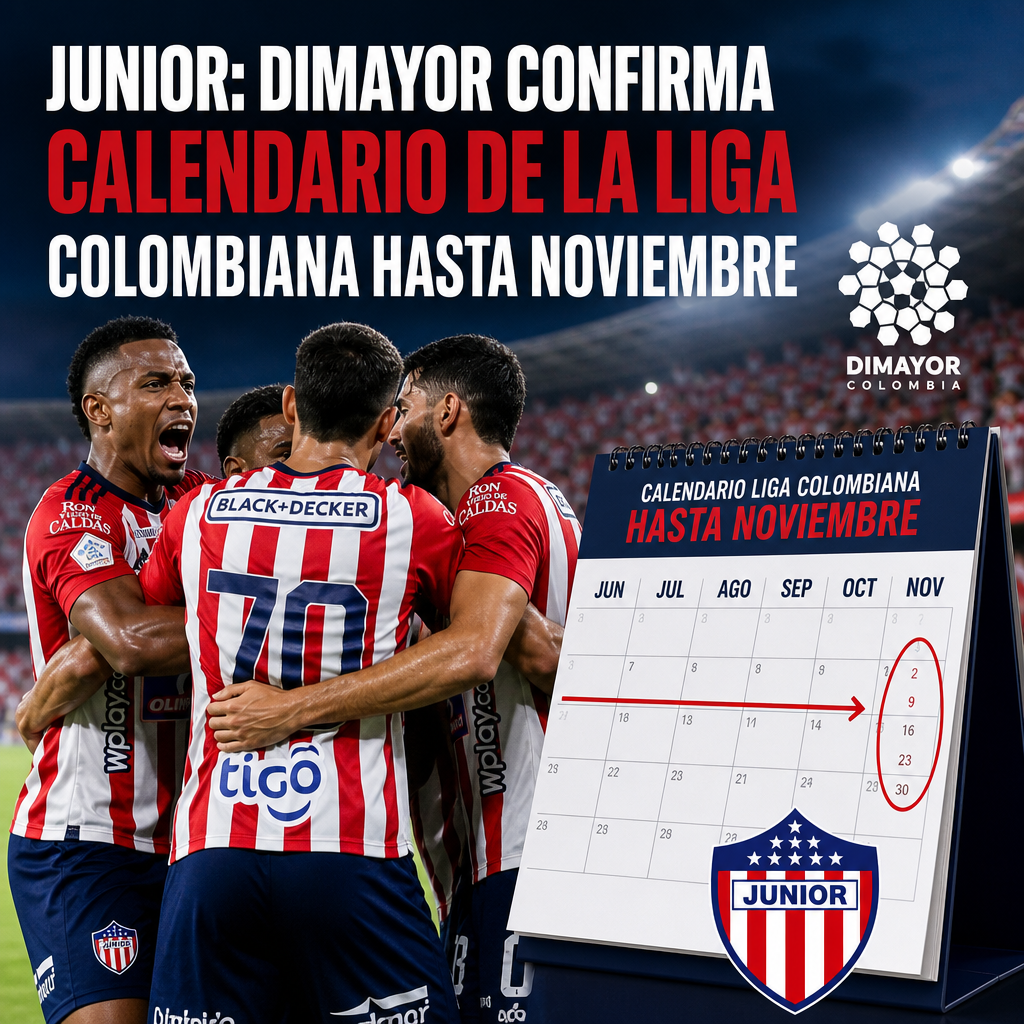 Junior de Barranquilla confirma el calendario de la Liga colombiana hasta noviembre.