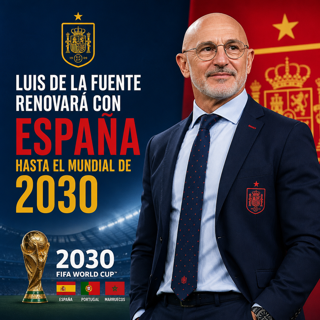 Luis de la Fuente, seleccionador de Espa&ntilde;a, renovar&aacute; su contrato hasta el Mundial de 2030.