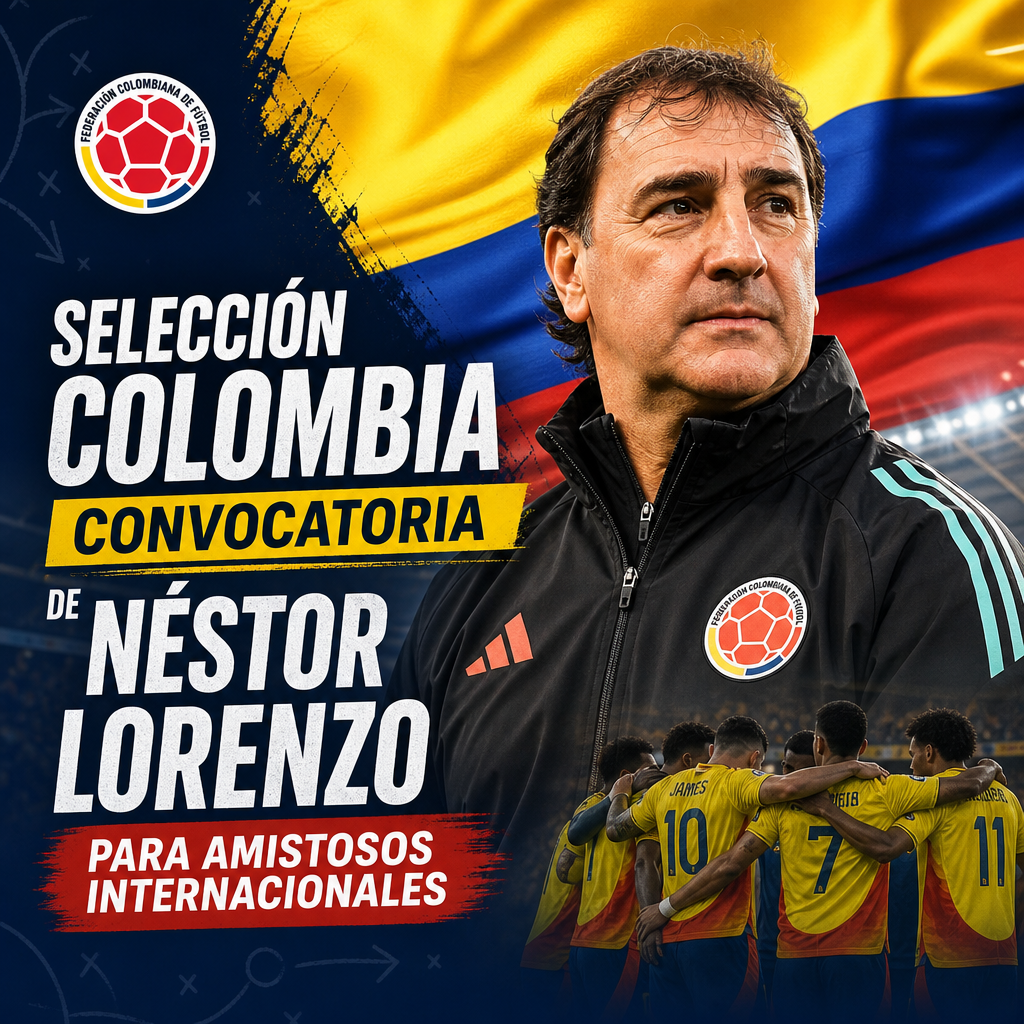 Selección Colombia antes del amistoso frente a México en Baltimore por la fecha FIFA de septiembre de 2026.