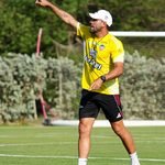 Sebastián Viera durante un entrenamiento de Junior de Barranquilla