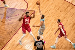 Stephen Curry durante el Juego de Estrellas de la NBA de 2022.