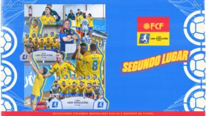 Composición oficial de la FCF con las selecciones Colombia de futsal y el anuncio de su segundo lugar.