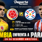 Colombia enfrenta a Paraguay el 2 de octubre de 2026 en Nueva Jersey