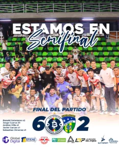 Independiente Barranquilla celebra su clasificación a semifinales tras ganar 6–2 a Generaciones de Bolívar 90; pieza de resultado suministrada a Deporte Meridiano