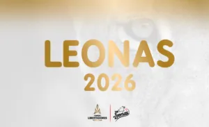 Pieza gráfica oficial Leonas 2026 de Independiente Santa Fe para la Libertadores femenina.