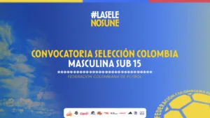 Pieza gráfica de convocatoria de Colombia Sub-15 difundida por la Federación Colombiana de Fútbol.