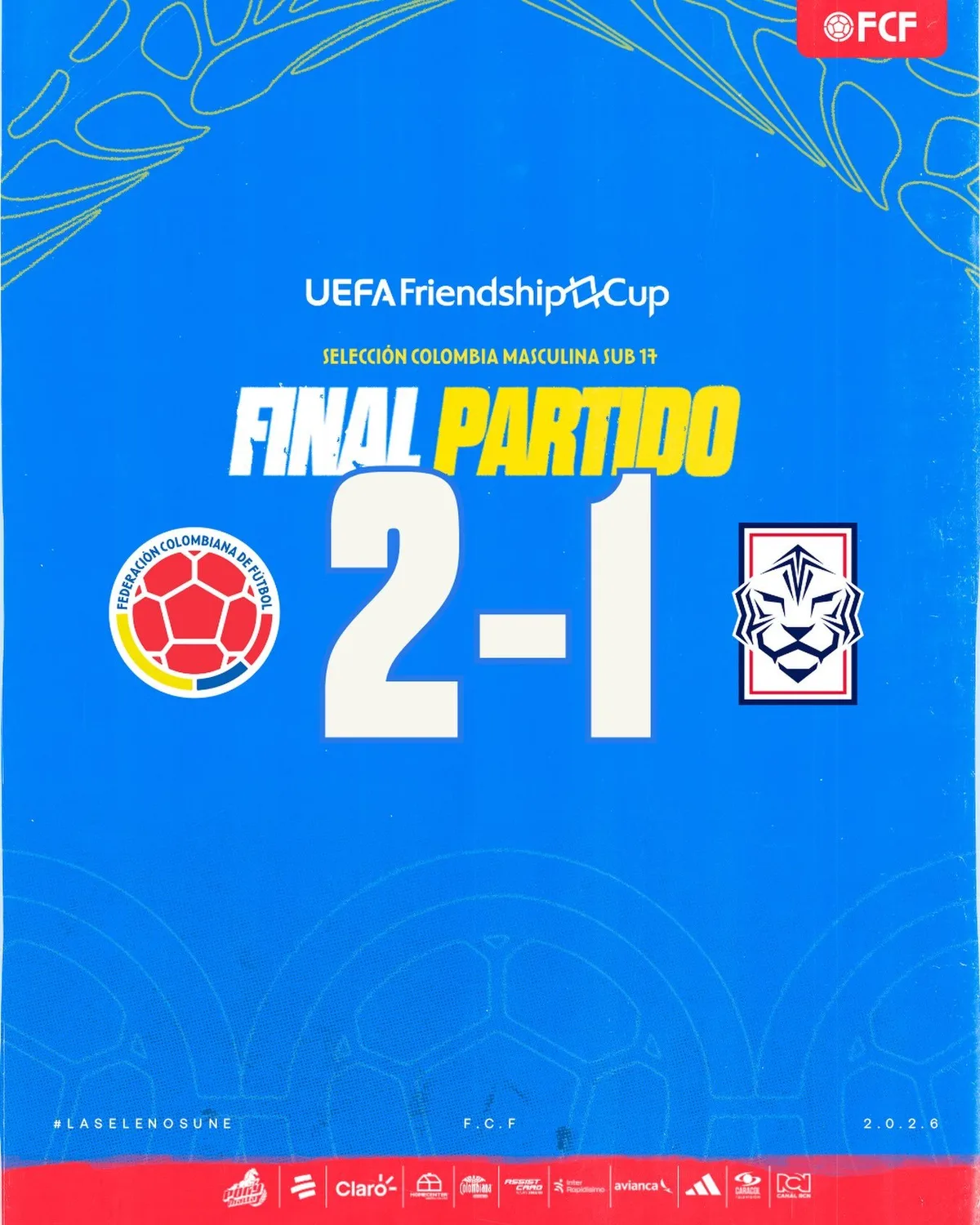 Imagen de archivo de Colombia Sub-17 en UEFA Friendship Cup; no muestra el microciclo Sub-16 de octubre.