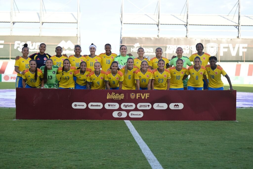 Selección Colombia Femenina en el amistoso ante Venezuela del 10 de octubre de 2026. Fotografía: FCF.