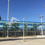 Piscina olímpica del Complejo Acuático Eduardo Movilla de Barranquilla en noviembre de 2018. Foto de archivo: Jdvillalobos, Wikimedia Commons, CC BY-SA 4.0.