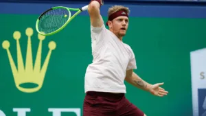 Alejandro Davidovich Fokina en la imagen difundida por el sitio oficial del Rolex Shanghai Masters.