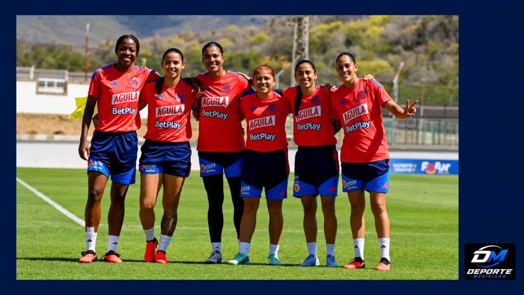 Jugadoras de Colombia Femenina en el entrenamiento oficial del 6 de octubre de 2026 en Isla Margarita.