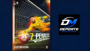 Gráfica oficial de Dimayor sobre los siete penales atajados por Sebastián Guerra, arquero de Barranquilla FC.
