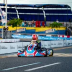 Kart en una pista durante una competencia de kartismo en Barranquilla. Imagen de apoyo difundida por la Alcaldía de Barranquilla para el Gran Premio del Caribe 2026.