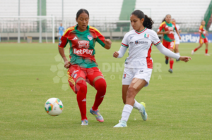 Partido Once Caldas femenino contra Junior femenino en marzo de 2026. Foto: galería oficial DIMAYOR.