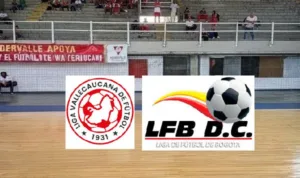 Escudos de Valle y Bogotá y el Coliseo Mariano Ramos de Cali para la final femenina Sub-17 de fútbol sala 2026. Imagen: DXT Capital / JotaVe Futbolero.