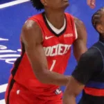 Amen Thompson con Houston Rockets en enero de 2026. Archivo: Pikraken, CC BY 4.0.