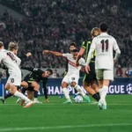 Jamie Leweling en el partido del Stuttgart ante Atlético de Madrid del 20 de octubre de 2026.